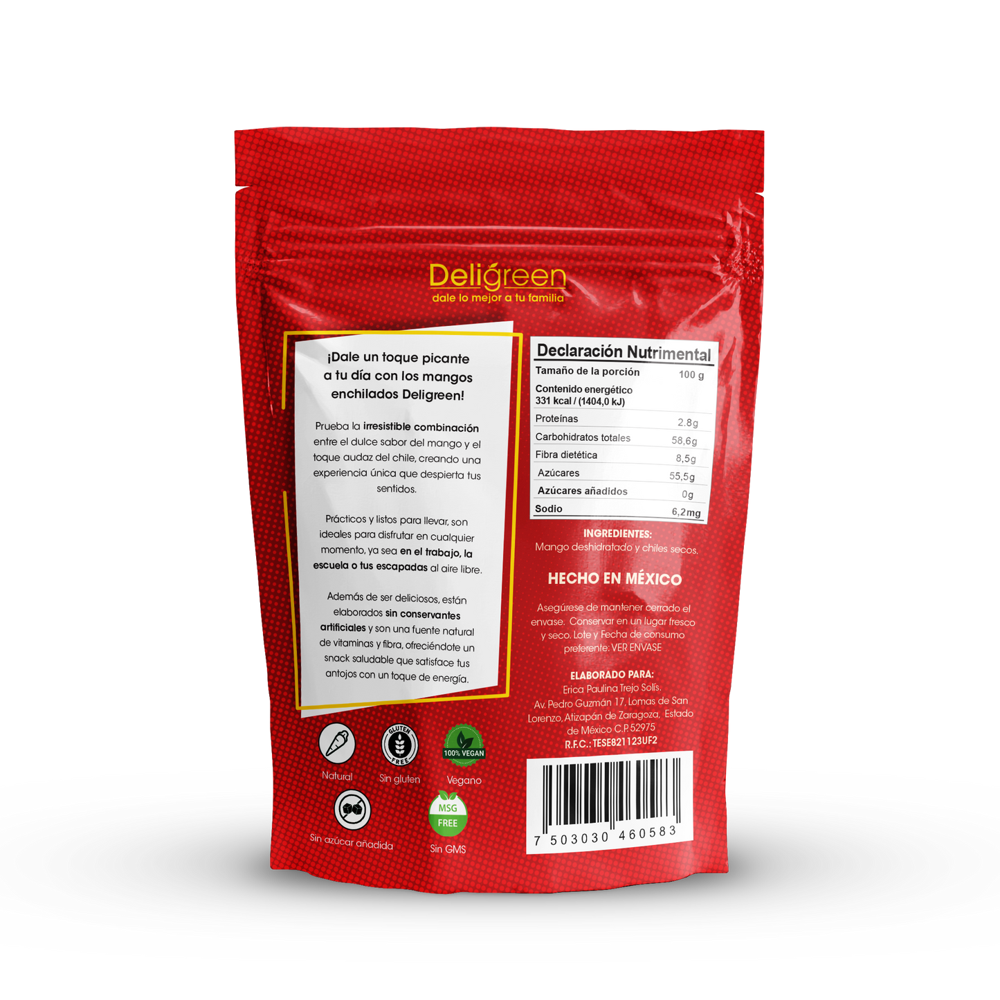 Mango Enchilado Deshidratado Snack Pack 200g