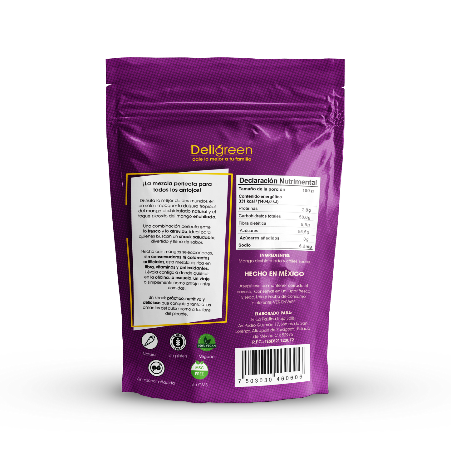 Mango Mix Deshidratado Snack Pack 200g
