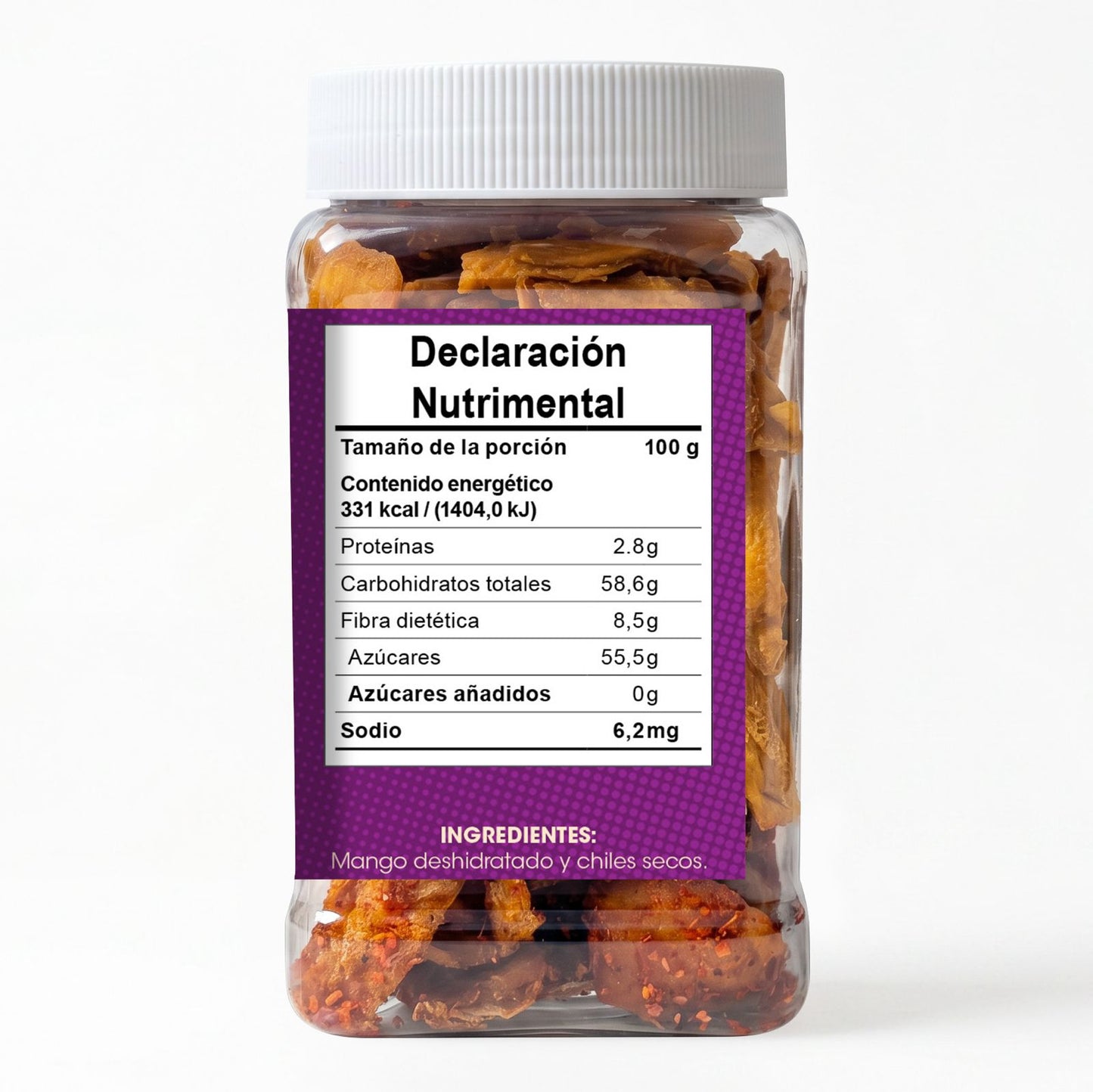 Mango Mix Deshidratado Snack Pack Bote 200g