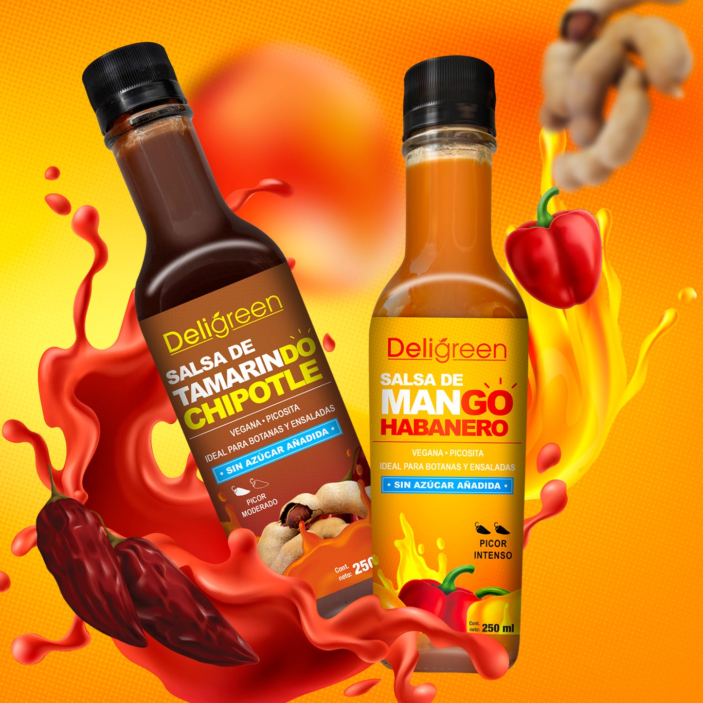 Kit Salsas de frutas 2 botellas 250g