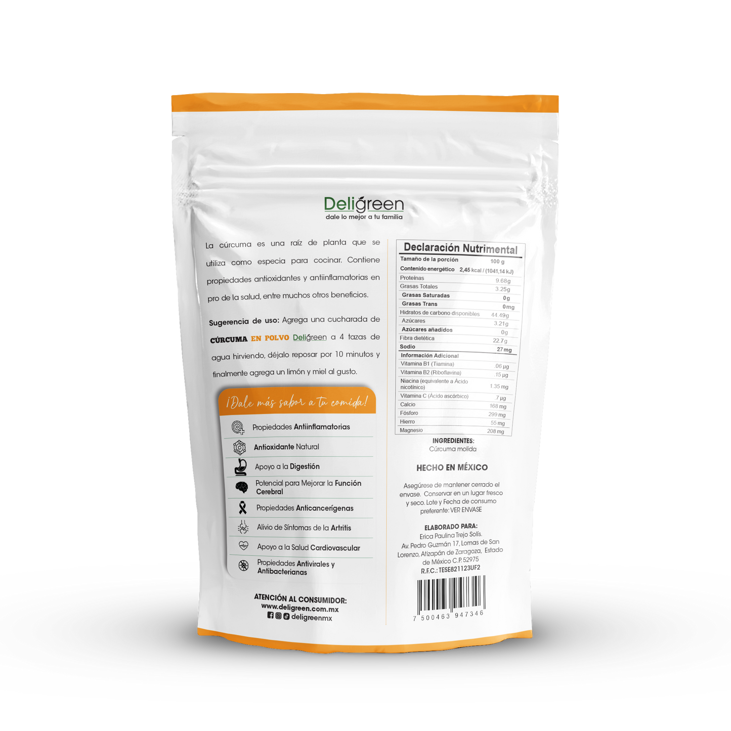 Cúrcuma en polvo 250g