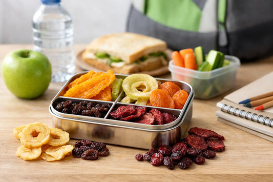 Fruta deshidratada para lunch escolar fácil