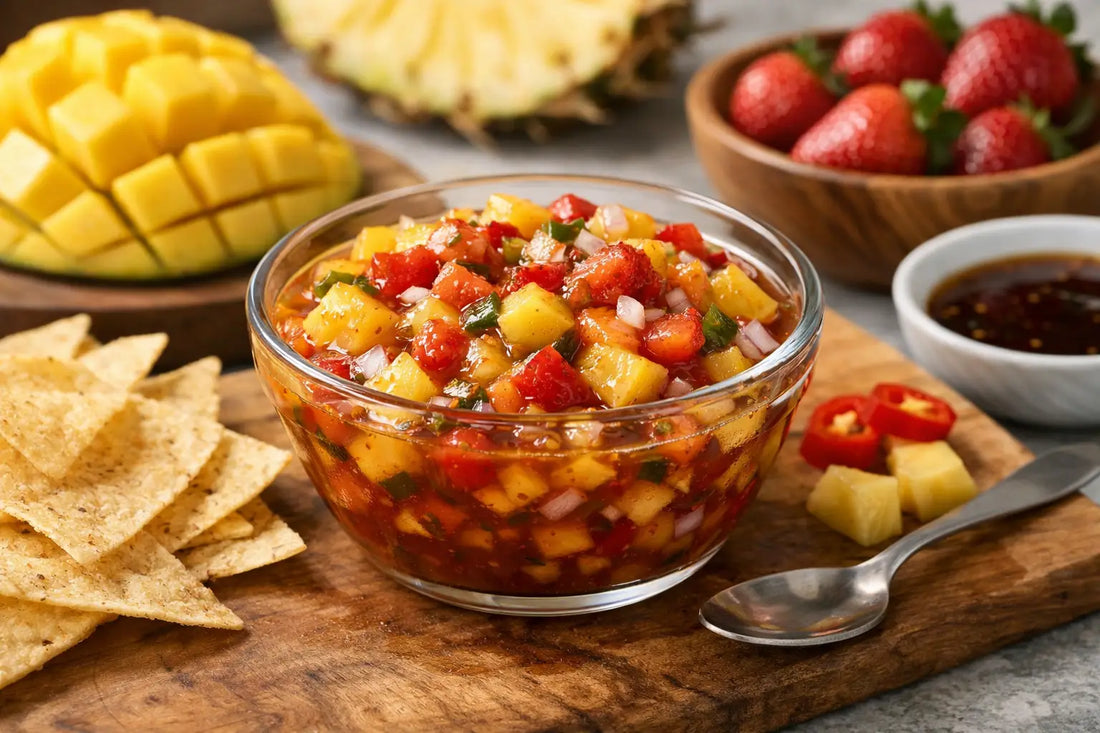 Salsa de fruta agridulce para comer rico