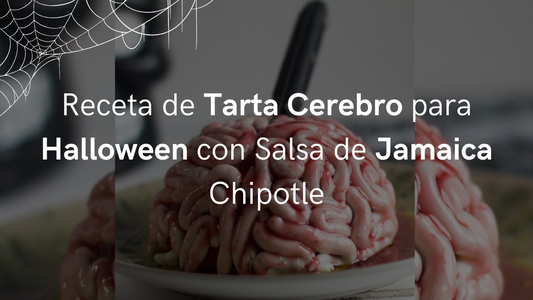 Receta de Tarta Cerebro para Halloween con Salsa de Jamaica Chipotle