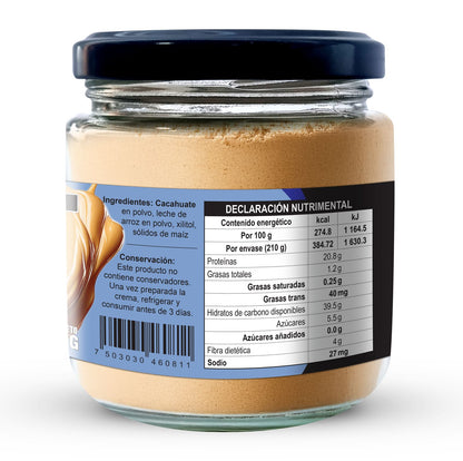 Crema Untable Instantánea de Cacahuate sin Azúcar Sin Lácteos 140 g