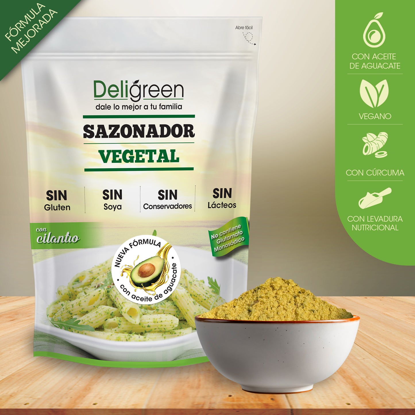 Sazonador Vegetal con Cilantro y Aceite de Aguacate 350g