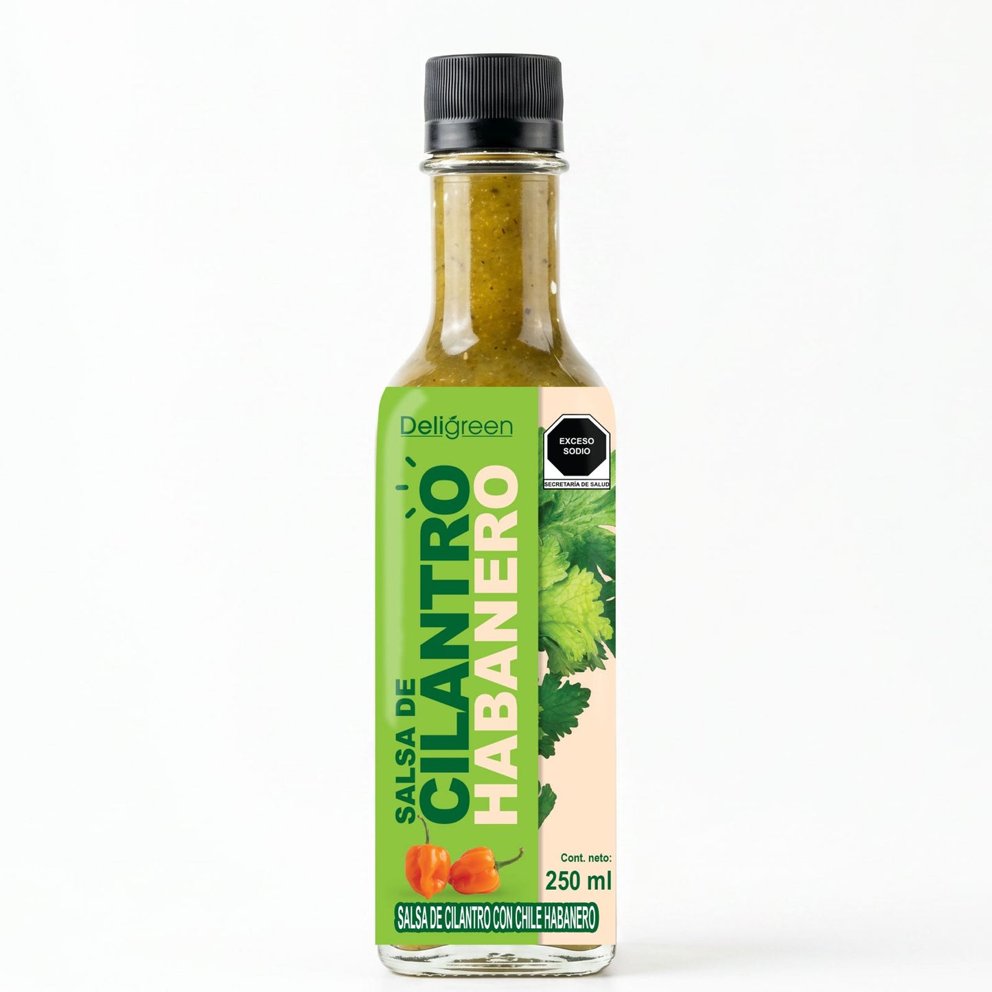 Salsa a la Leña Cilantro Habanero 250ml