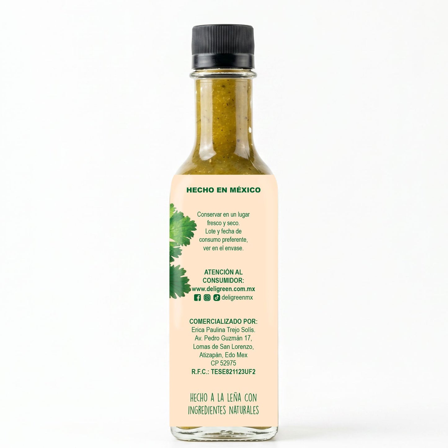 Salsa a la Leña Cilantro Habanero 250ml