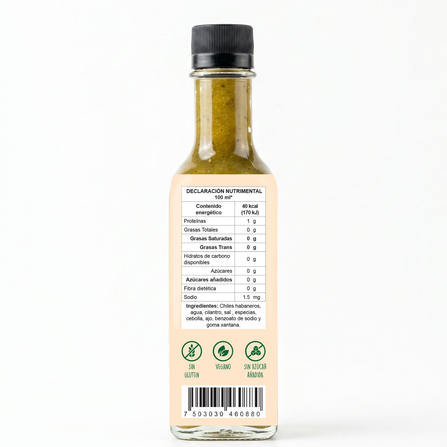 Salsa a la Leña Cilantro Habanero 250ml