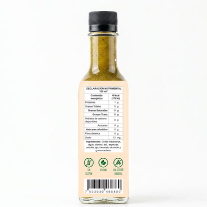 Salsa a la Leña Cilantro Habanero 250ml