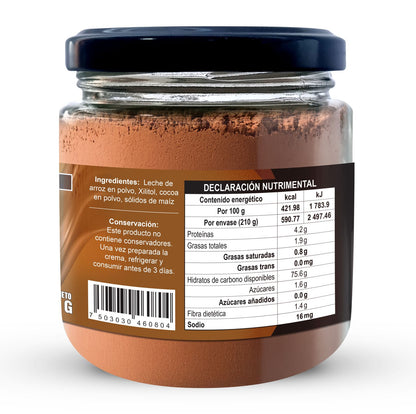 Crema untable Instantánea de Cocoa sin Azúcar Sin Lácteos 140 g