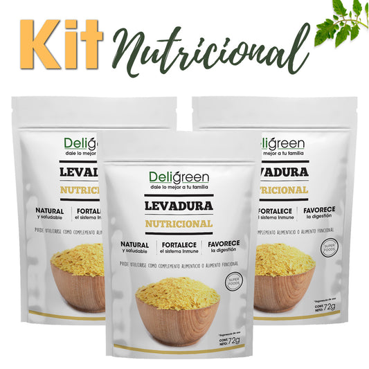 Levadura nutricional Deligreen -Kit de 3 piezas