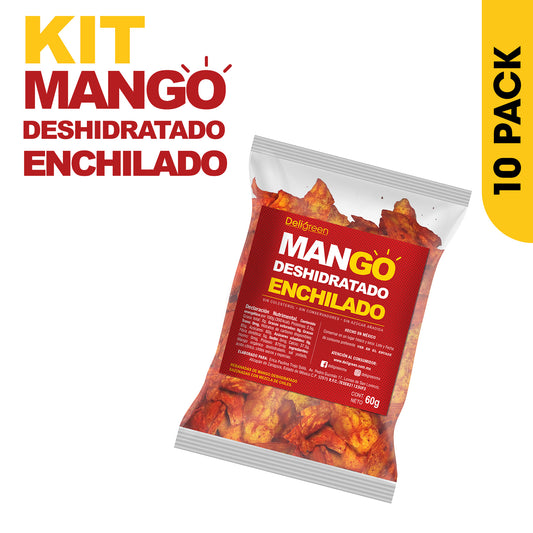 Kit 10x Mango Natural Deshidratado Enchilado 60g