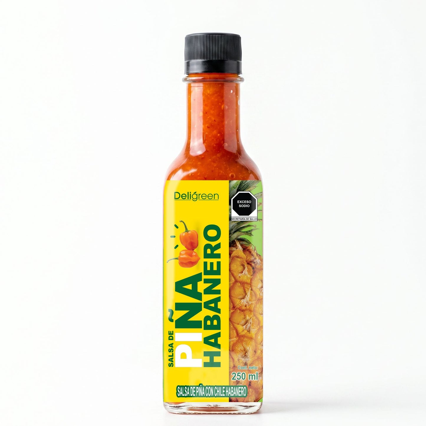 Salsa a la Leña Piña Habanero 250ml