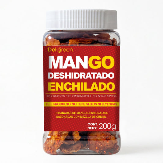 Mango Enchilado Deshidratado Snack Pack Bote 200g