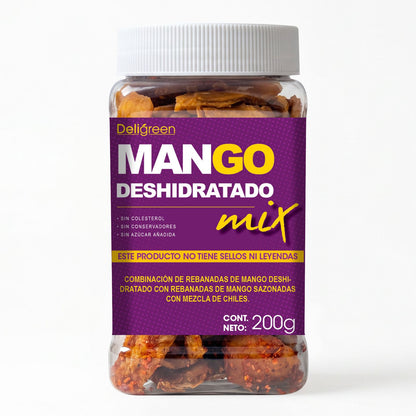 Mango Mix Deshidratado Snack Pack Bote 200g
