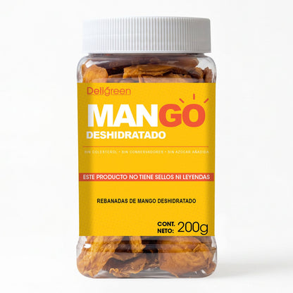Mango Natural Deshidratado Snack Pack Bote 200g