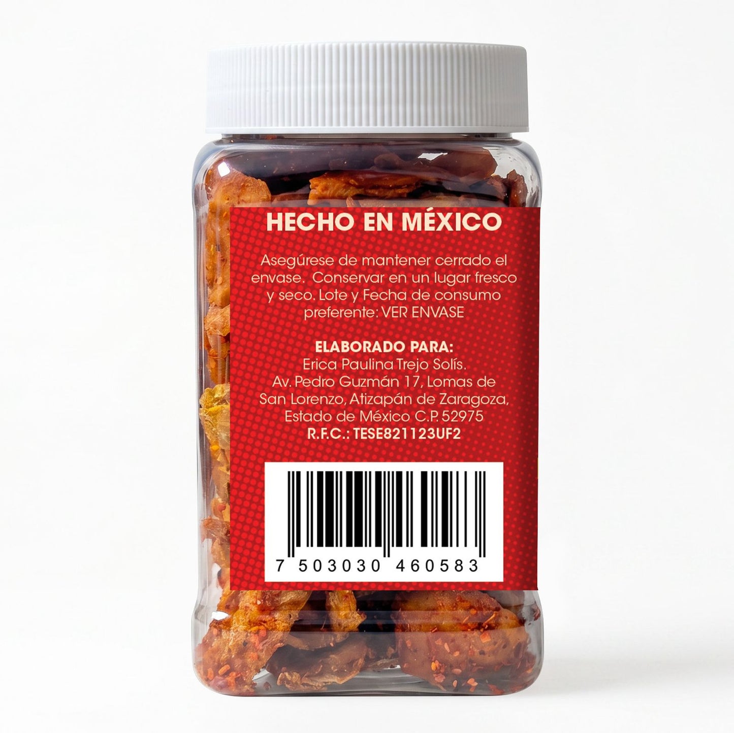 Mango Enchilado Deshidratado Snack Pack Bote 200g