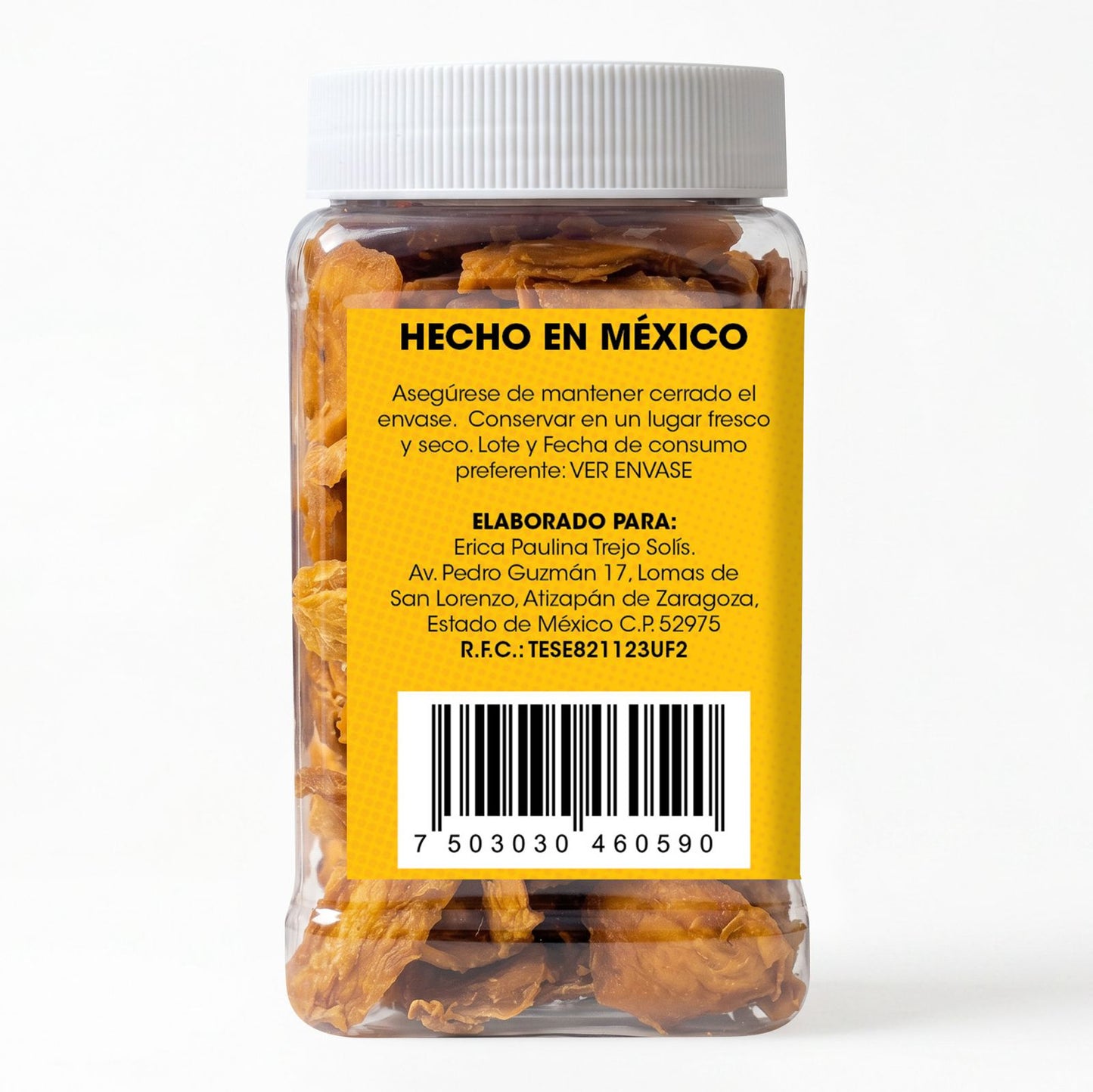Mango Natural Deshidratado Snack Pack Bote 200g